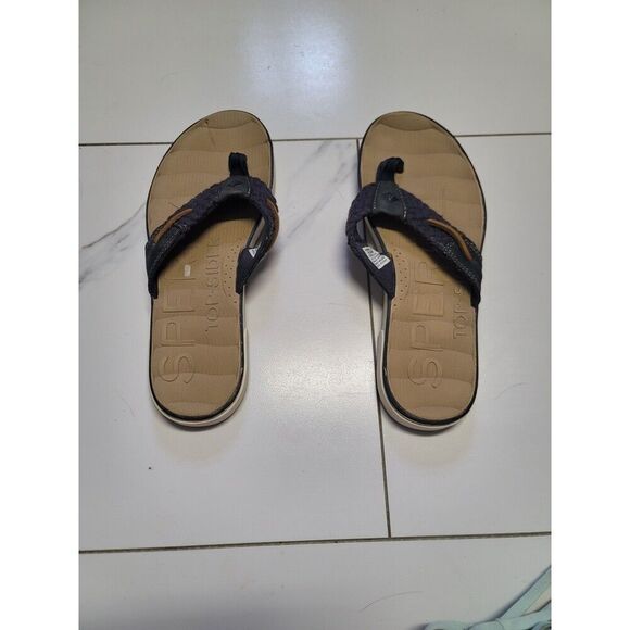 ~ Womens Sperry top sider flip flops - some damage in picture - Picture 1 of 7